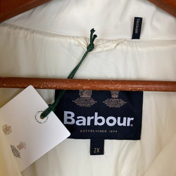 Barbour Cream Aspen Fleece Jacket 2X Plus Size Button NEW - Picture 5 of 9